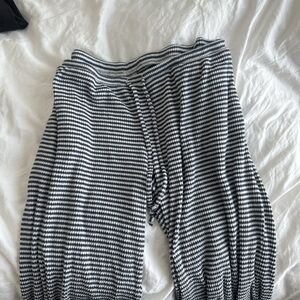 Hollister Black and White Striped Joggers